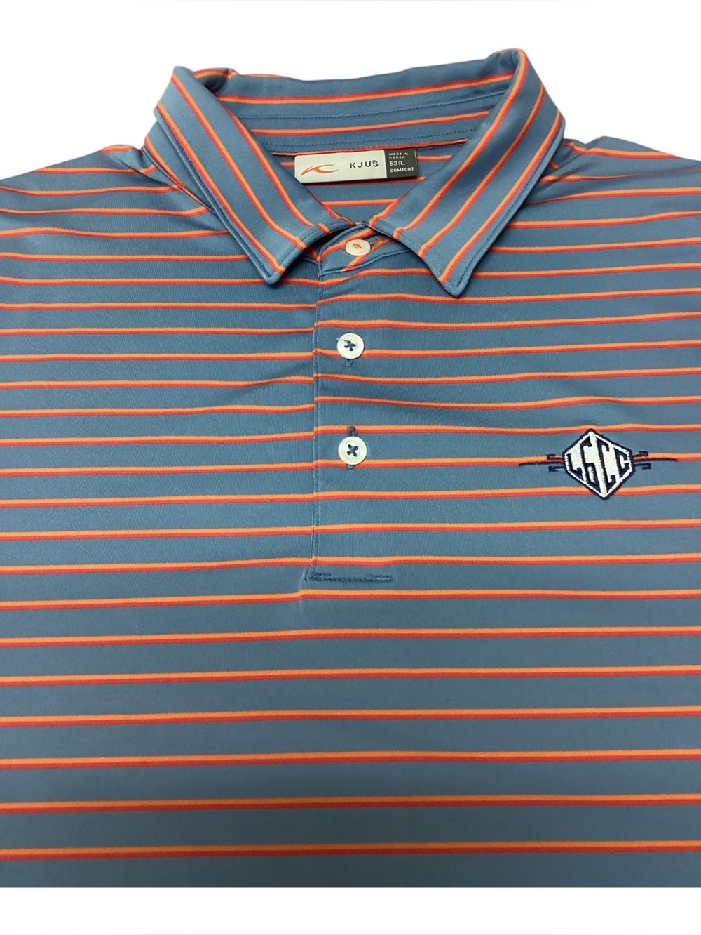 Kjus Mens golf polo stripped size L